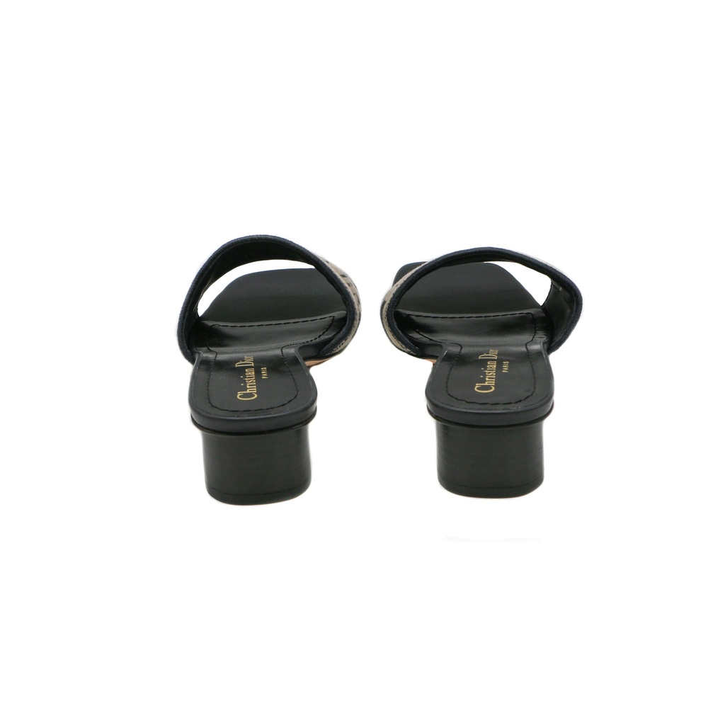【美品】Dior ミュール Dway 38 CHRISTIAN DIOR SANDALS 38 MULES WITH HEEL DWAY ROSE DES